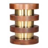 Marigot Side Table in Walnut- front view 1