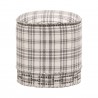 Essentials For Living Marlow Ottoman in Performance Tartan Charcoal - Front