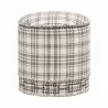 Essentials For Living Marlow Ottoman in Performance Tartan Charcoal - Front - Essentials For Living Marlow Ottoman in Performance Tartan Charcoal - Front