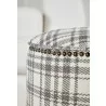 Essentials For Living Marlow Ottoman in Performance Tartan Charcoal - Seat Corner Close-up - Essentials For Living Marlow Ottoman in Performance Tartan Charcoal - Seat Corner Close-up