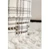 Essentials For Living Marlow Ottoman in Performance Tartan Charcoal - Edge Close-up - Essentials For Living Marlow Ottoman in Performance Tartan Charcoal - Edge Close-up
