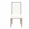 Essentials For Living Martin Dining Chair in LiveSmart Peyton Pearl - Front - Essentials For Living Martin Dining Chair in LiveSmart Peyton Pearl - Front