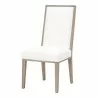 Essentials For Living Martin Dining Chair in LiveSmart Peyton Pearl - Front Side Angle - Essentials For Living Martin Dining Chair in LiveSmart Peyton Pearl - Front Side Angle