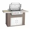 Bull BBQ Master Q Outdoor Kitchen & Stainless Steel Grill - Angled View  Opened - Bull BBQ Master Q Outdoor Kitchen & Stainless Steel Grill - Angled View  Opened