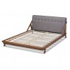 Baxton Studio Sante Upholstered Wood Platform Bed - Grey