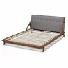 Baxton Studio Sante Upholstered Wood Platform Bed - Grey - Baxton Studio Sante Upholstered Wood Platform Bed - Grey