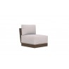 Azzurro Living Maui Armless Chair With Fawn Cushion - Angled