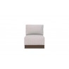 Azzurro Living Maui Armless Chair With Fawn Cushion - Front