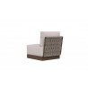 Azzurro Living Maui Armless Chair With Fawn Cushion - Back Angled