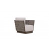 Azzurro Living Maui Swivel Club Chair With Fawn Cushion - Angled