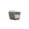 Azzurro Living Maui Swivel Club Chair With Fawn Cushion - Angled - Azzurro Living Maui Swivel Club Chair With Fawn Cushion - Angled
