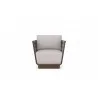 Azzurro Living Maui Swivel Club Chair With Fawn Cushion - Front - Azzurro Living Maui Swivel Club Chair With Fawn Cushion - Front