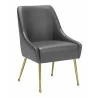 Maxine Dining Chair Gray & Gold-side view 3 - Maxine Dining Chair Gray & Gold-side view 3