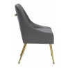Maxine Dining Chair Gray & Gold-side view 1