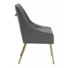 Maxine Dining Chair Gray & Gold-side view 1 - Maxine Dining Chair Gray & Gold-side view 1