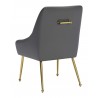Maxine Dining Chair Gray & Gold-back view 2