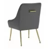 Maxine Dining Chair Gray & Gold-back view 2 - Maxine Dining Chair Gray & Gold-back view 2