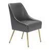 Maxine Dining Chair Gray & Gold-side view 2 - Maxine Dining Chair Gray & Gold-side view 2