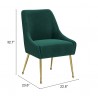 Maxine Dining Chair Green & Gold-seat dimension