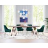 Maxine Dining Chair Green & Gold-Lifestyle 1