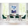 Maxine Dining Chair Green & Gold-Lifestyle 1 - Maxine Dining Chair Green & Gold-Lifestyle 1
