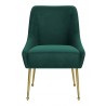 Maxine Dining Chair Green & Gold-front view 2
