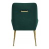 Maxine Dining Chair Green & Gold-back view 1