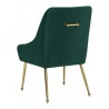 Maxine Dining Chair Green & Gold-back view 2