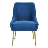 Maxine Dining Chair Navy Blue & Gold-front view 1