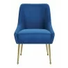 Maxine Dining Chair Navy Blue & Gold-front view 1 - Maxine Dining Chair Navy Blue & Gold-front view 1