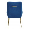 Maxine Dining Chair Navy Blue & Gold-back view 1