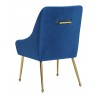 Maxine Dining Chair Navy Blue & Gold-back view 2