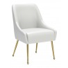 Maxine Dining Chair White & Gold- front view 2