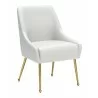 Maxine Dining Chair White & Gold- front view 2 - Maxine Dining Chair White & Gold- front view 2