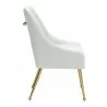 Maxine Dining Chair White & Gold- side view 2 - Maxine Dining Chair White & Gold- side view 2