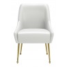 Maxine Dining Chair White & Gold- front view 1
