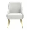 Maxine Dining Chair White & Gold- front view 1 - Maxine Dining Chair White & Gold- front view 1