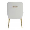 Maxine Dining Chair White & Gold- back view 2