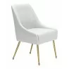 Maxine Dining Chair White & Gold- side view 1 - Maxine Dining Chair White & Gold- side view 1