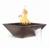 The Outdoor Plus Maya Hammered Copper Fire & Water Bowl - The Outdoor Plus Maya Hammered Copper Fire & Water Bowl
