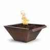 The Outdoor Plus Maya Hammered Copper Fire & Water Bowl - Wide Gravity Spill - The Outdoor Plus Maya Hammered Copper Fire & Water Bowl - Wide Gravity Spill