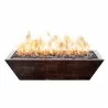 The Outdoor Plus Linear Maya Hammered Copper Fire Bowl - The Outdoor Plus Linear Maya Hammered Copper Fire Bowl