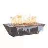 The Outdoor Plus Linear Maya Hammered Copper Fire & Water Bowl - The Outdoor Plus Linear Maya Hammered Copper Fire & Water Bowl