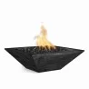 The Outdoor Plus Maya Wood Grain Fire Bowl Ebony - The Outdoor Plus Maya Wood Grain Fire Bowl Ebony