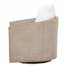 Essentials For Living McGuire Swivel Club Chair - Performance Boucle Snow, Natural Gray Oak & Cane - Side Angle
