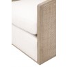 Essentials For Living McGuire Swivel Club Chair - Performance Boucle Snow, Natural Gray Oak & Cane - Base Angle