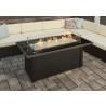 Outdoor Greatroom Company Monte Carlo Fire Table W/Black Glass Top/Blk Base CF1242