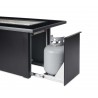 Outdoor Greatroom Company Monte Carlo Fire Table W/Black Glass Top/Blk Base CF1242 Storage