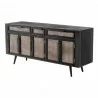 Nova Solo Nordic Mindi Rattan Buffet with 5 Doors, 3 Drawers - Front Side Angle - Nova Solo Nordic Mindi Rattan Buffet with 5 Doors, 3 Drawers - Front Side Angle