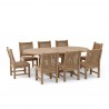 Anderson Teak Sahara 9-Piece Dining Chair and Bahama Oval 87" Ext. Outdoor Dining Set 2